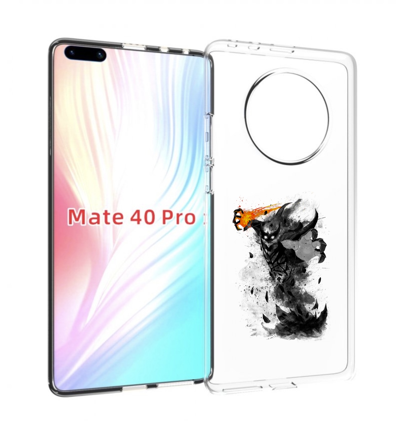Чехол MyPads nevermore черно белый для Huawei Mate 40 Pro (NOH-NX9)