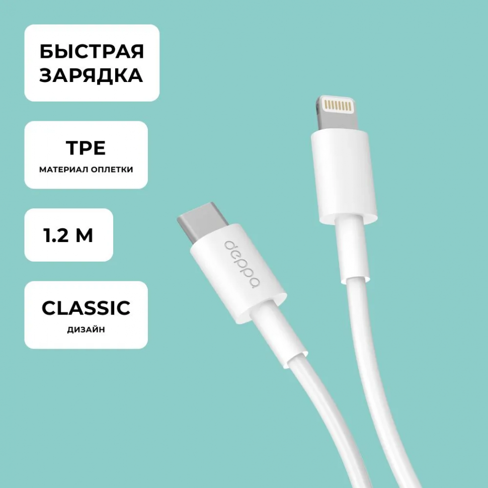 

Кабель для мобильных устройств USB Type-C-HDMI Deppa 1.2м