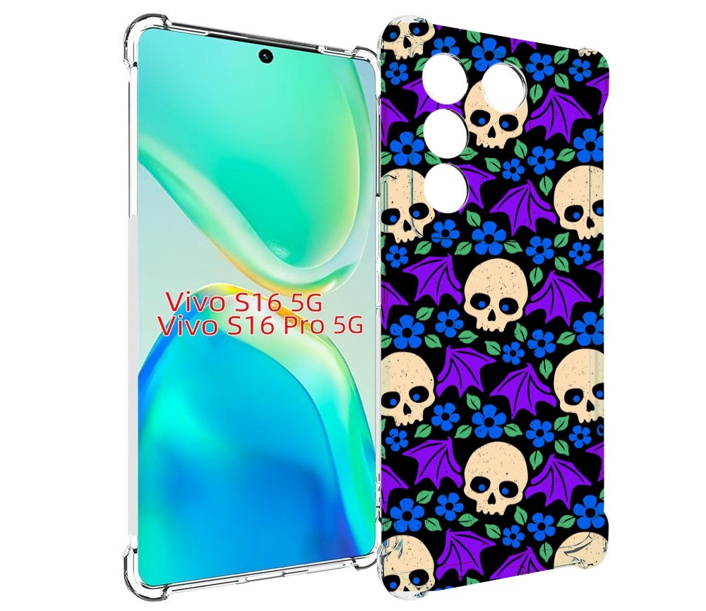 

Чехол MyPads крылатые черепа для Vivo S16 5G/S16 Pro 5G/V27/V27 Pro, Tocco