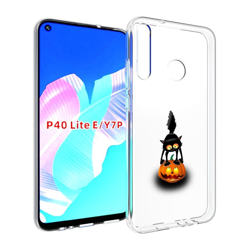 

Чехол бампер MyPads Котик с тыквой для Huawei P40 Lite E, Прозрачный, Tocco