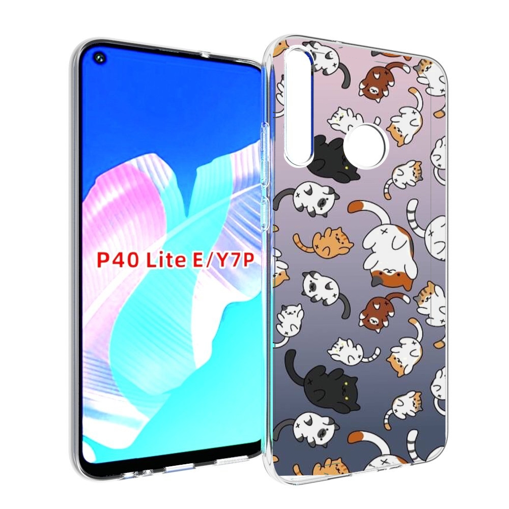 

Чехол бампер MyPads Котики-летают для Huawei P40 Lite E, Прозрачный, Tocco