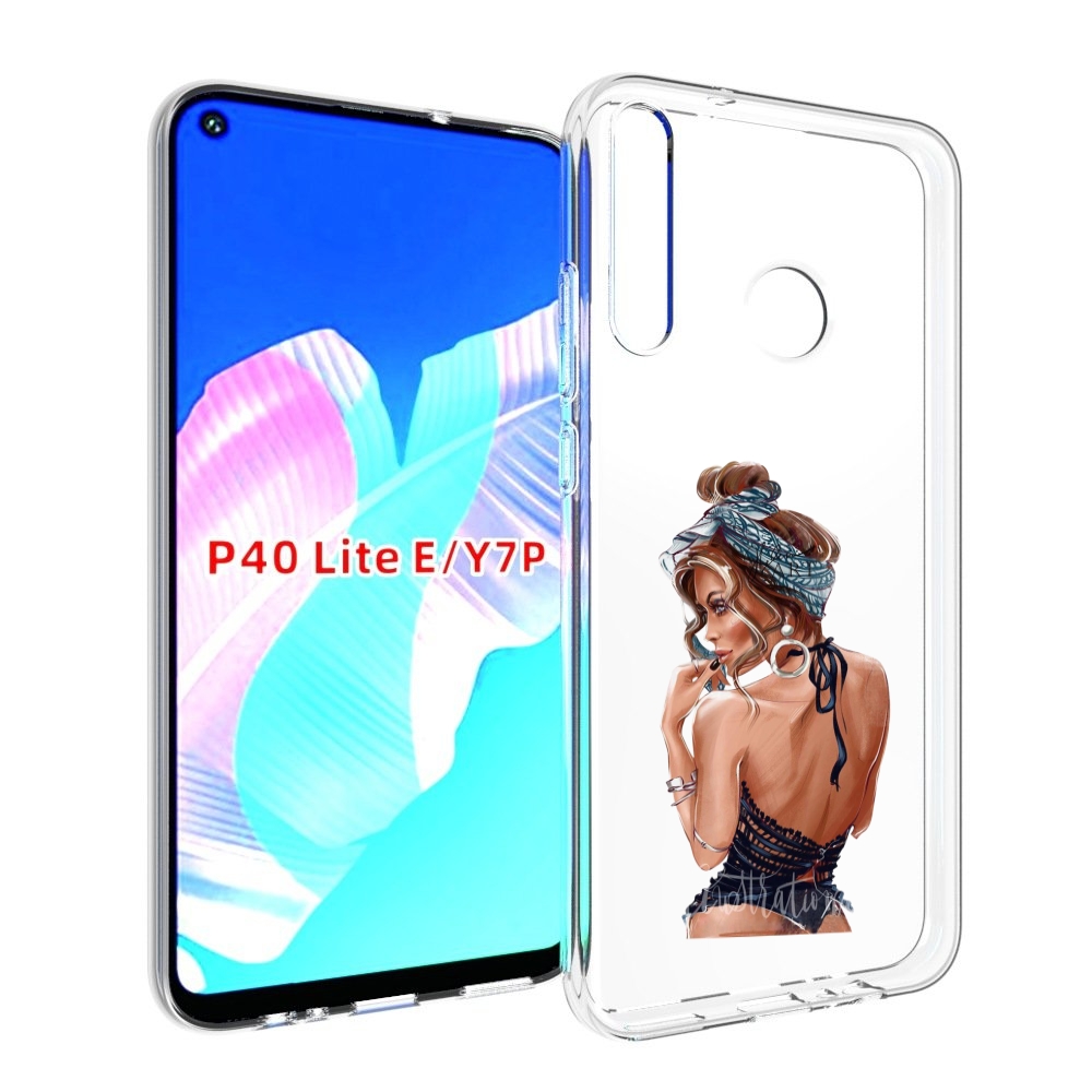 

Чехол бампер MyPads Красивая-дама женский для Huawei P40 Lite E, Прозрачный, Tocco