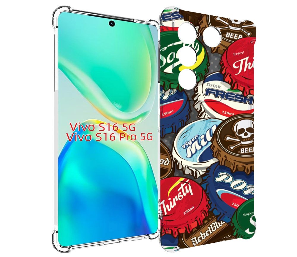 

Чехол MyPads крышки от баночек для Vivo S16 5G/S16 Pro 5G/V27/V27 Pro, Tocco