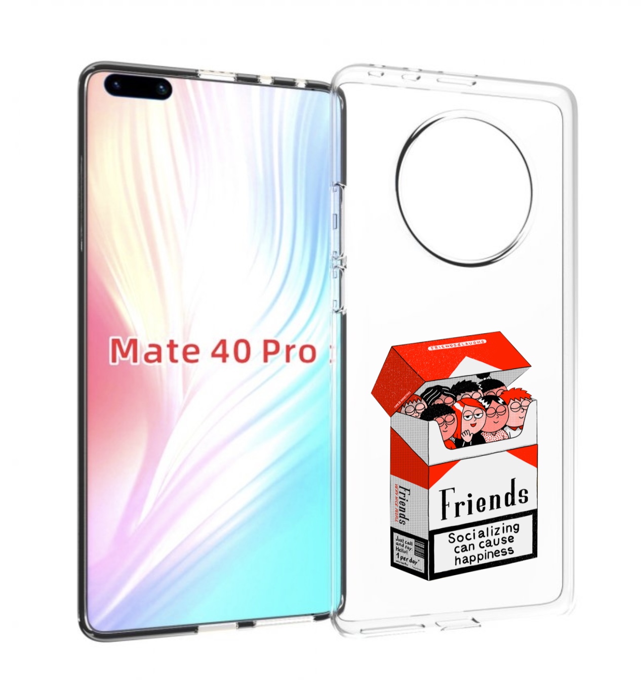 

Чехол MyPads друзья для Huawei Mate 40 Pro (NOH-NX9), Прозрачный, Tocco