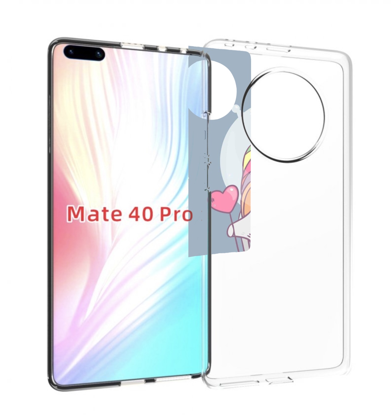 

Чехол MyPads единорог летит за орбиту для Huawei Mate 40 Pro (NOH-NX9), Прозрачный, Tocco