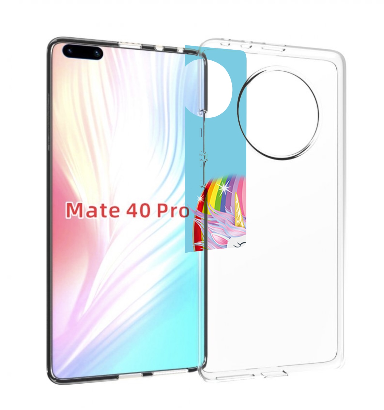 Чехол MyPads единорог-на-радуге для Huawei Mate 40 Pro (NOH-NX9)