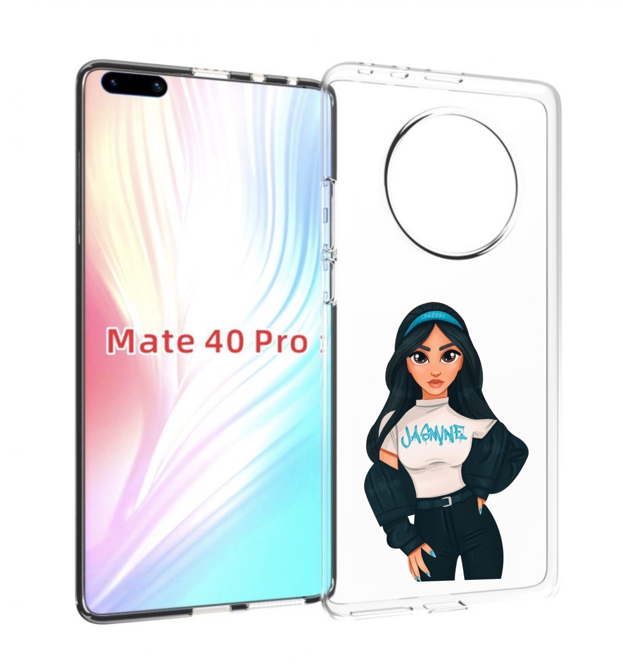 Чехол MyPads жасмин-в-джинсах женский для Huawei Mate 40 Pro (NOH-NX9)