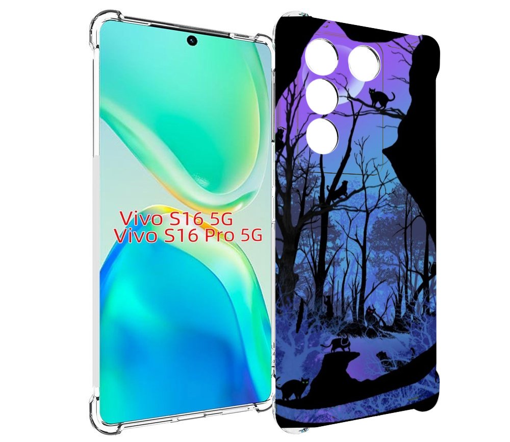 

Чехол MyPads лес внутри кота для Vivo S16 5G/S16 Pro 5G/V27/V27 Pro, Tocco