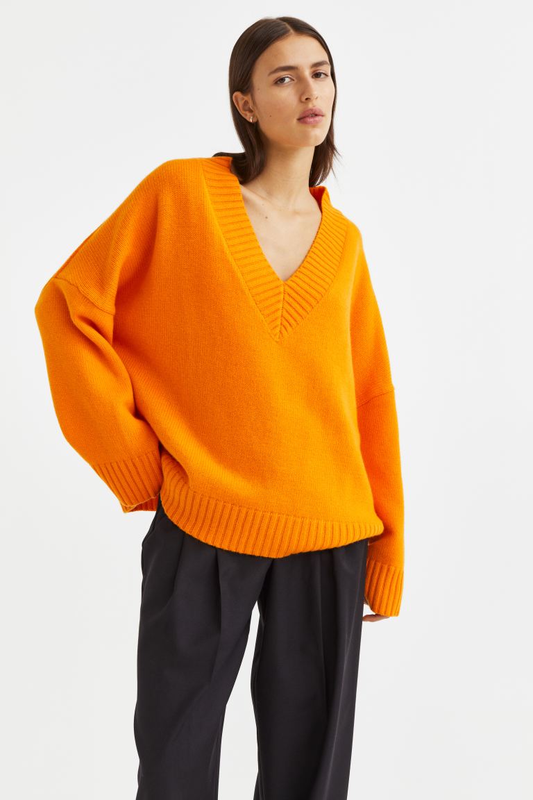 

Пуловер женский H&M 1109619004 оранжевый M (доставка из-за рубежа), 1109619004