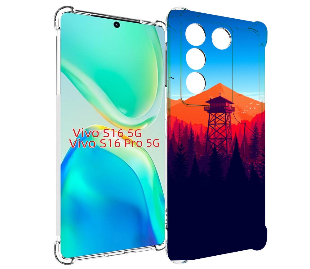 

Чехол MyPads лес с оранжевыми горами для Vivo S16 5G / S16 Pro 5G / V27 / V27 Pro, Tocco