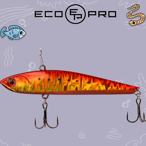 

Виб (тонущий воблер) для зимней рыбалки ECOPRO Sharkey Smoked Shprot EPVSH75/15S-037, Красный