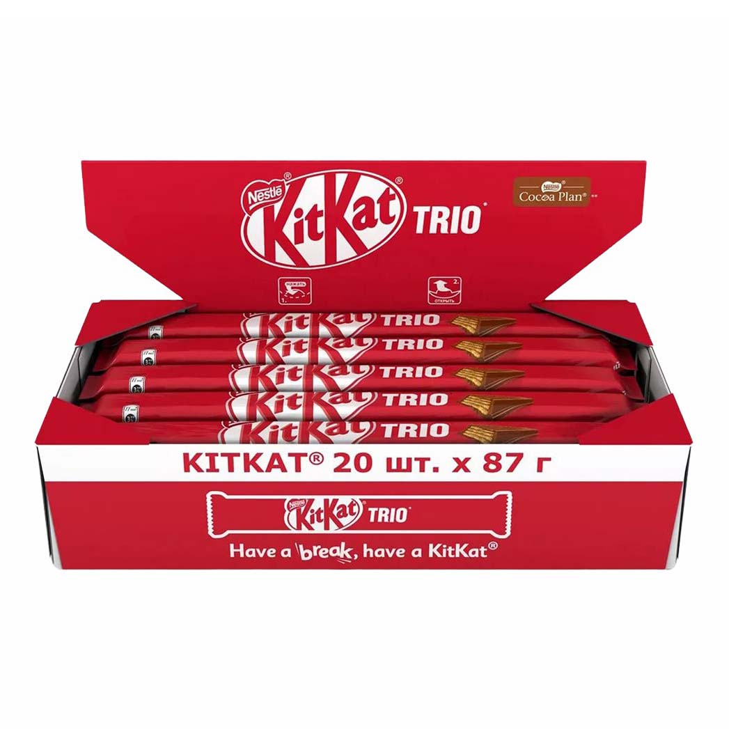 

Шоколад KitKat King Break молочный с хрустящей вафлей 87 г, 20шт