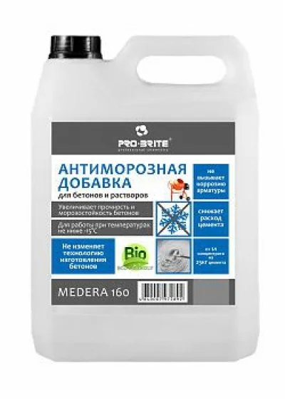 фото Добавка антиморозная для бетонов и растворов medera 160 anti-frost -15 градусов, 10л