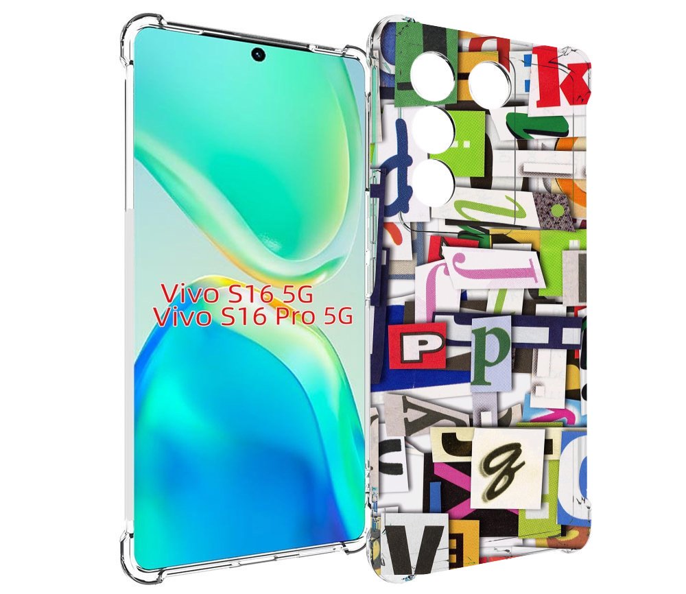

Чехол MyPads ломанные-буквы для Vivo S16 5G/S16 Pro 5G/V27/V27 Pro, Tocco