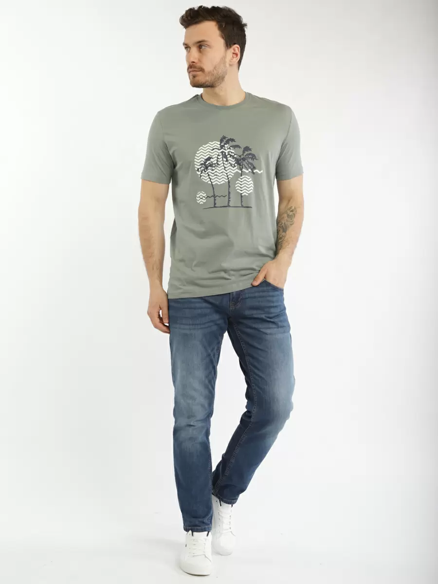 

Футболка мужская A passion play SQ74176 хаки L, SQ74176