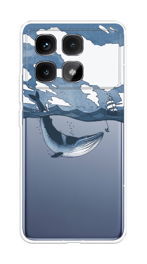 

Чехол на Xiaomi Redmi K70 Ultra "Большой кит", Синий, 323050-1