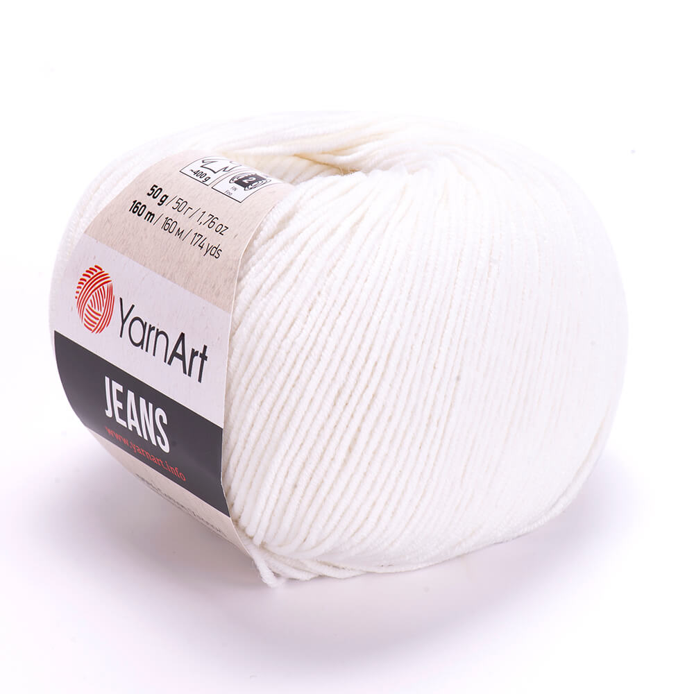 Пряжа для вязания Yarn Art 01 белый 50 гр классическая