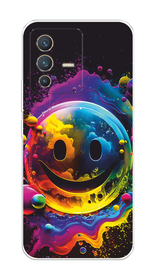 

Чехол Awog на Vivo V23 "Кислотный смайл", Фиолетовый;желтый;синий, 266050-1