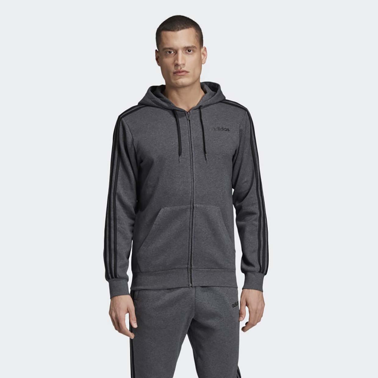 фото Толстовка мужская adidas dx2528 серая xl