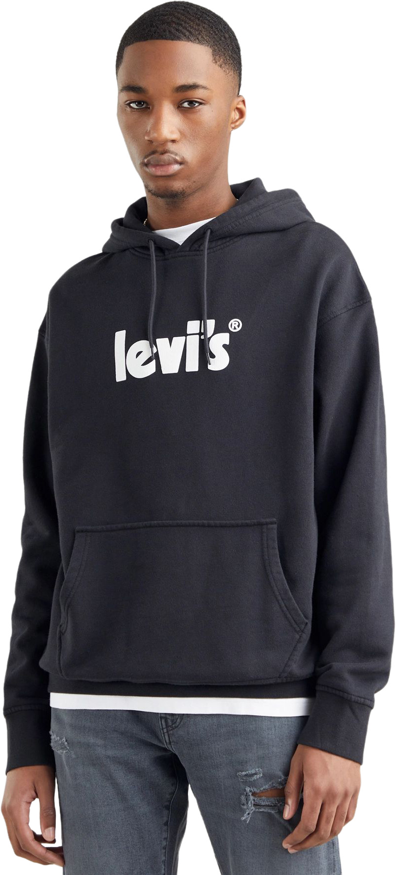 Худи мужское Levi's Men Relaxed Graphic Hoodie черное XS