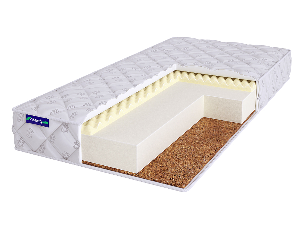 

Матрас Beautyson Roll Foam 10 Massage Cocos без клея 70x185x19, Белый, Roll Foam 10 Massage Cocos