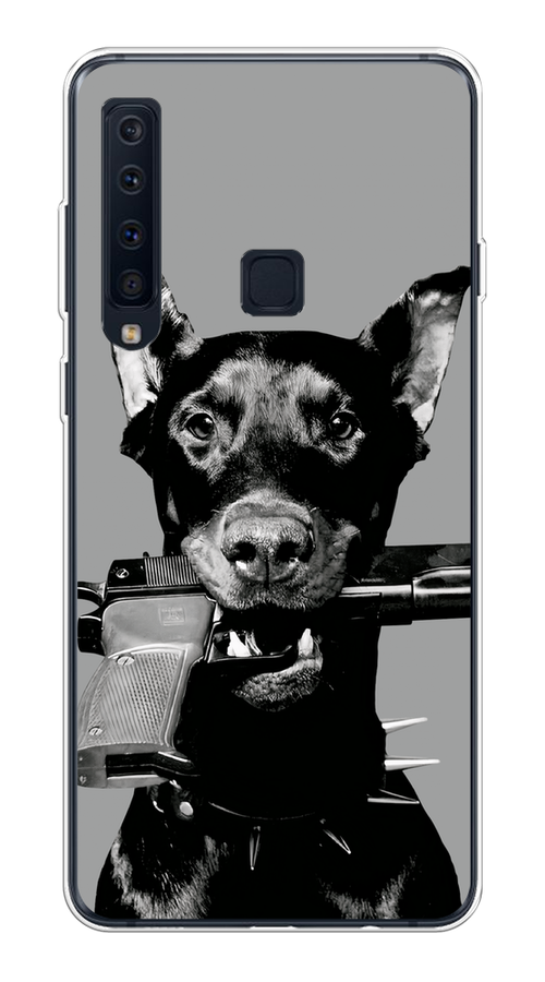 

Чехол Awog на Samsung Galaxy A9 2018 "Доберман", Серый, 26650-1