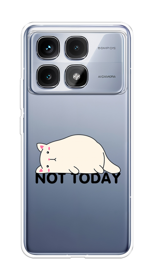 

Чехол на Xiaomi Redmi K70 Ultra "Cat not today", Белый;розовый;черный, 323050-1