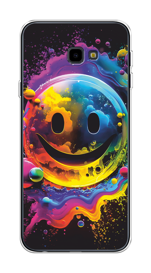 

Чехол Awog на Samsung Galaxy J4 Plus 2018 "Кислотный смайл", Фиолетовый;желтый;синий, 26850-1