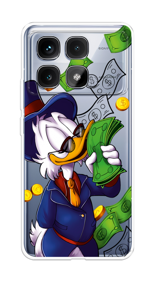 

Чехол на Xiaomi Redmi K70 Ultra "Scrooge McDuck with Money", Синий;зеленый;белый, 323050-1