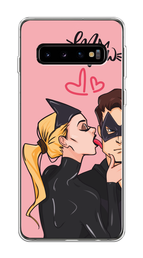 

Чехол Awog на Samsung Galaxy S10 "Kiss of Cat Woman", Розовый;черный;бежевый, 27050-1