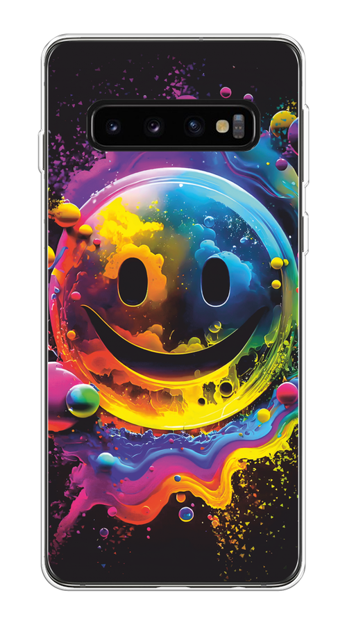 

Чехол Awog на Samsung Galaxy S10 Plus "Кислотный смайл", Фиолетовый;желтый;синий, 27150-1