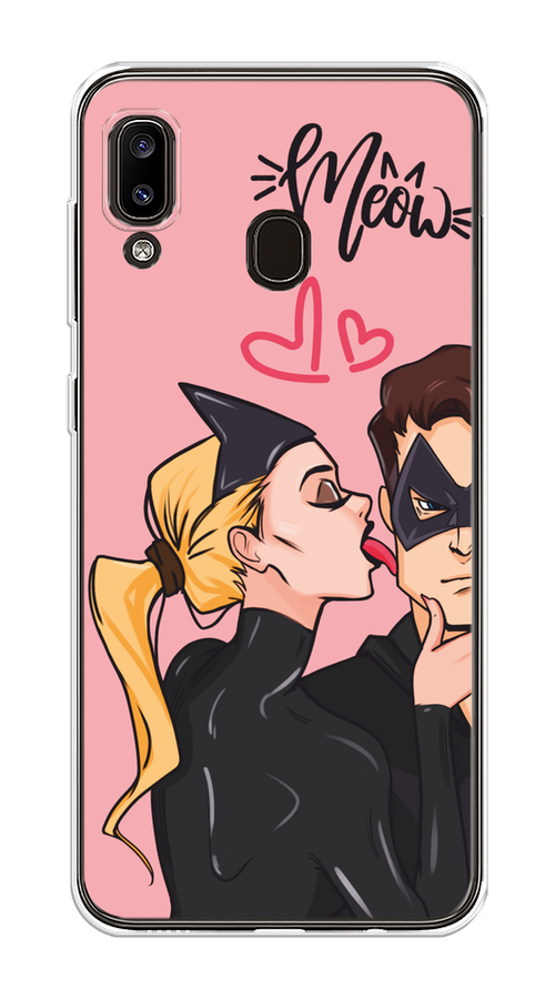 

Чехол Awog на Samsung Galaxy A30/A20 "Kiss of Cat Woman", Розовый;черный;бежевый, 27550-1