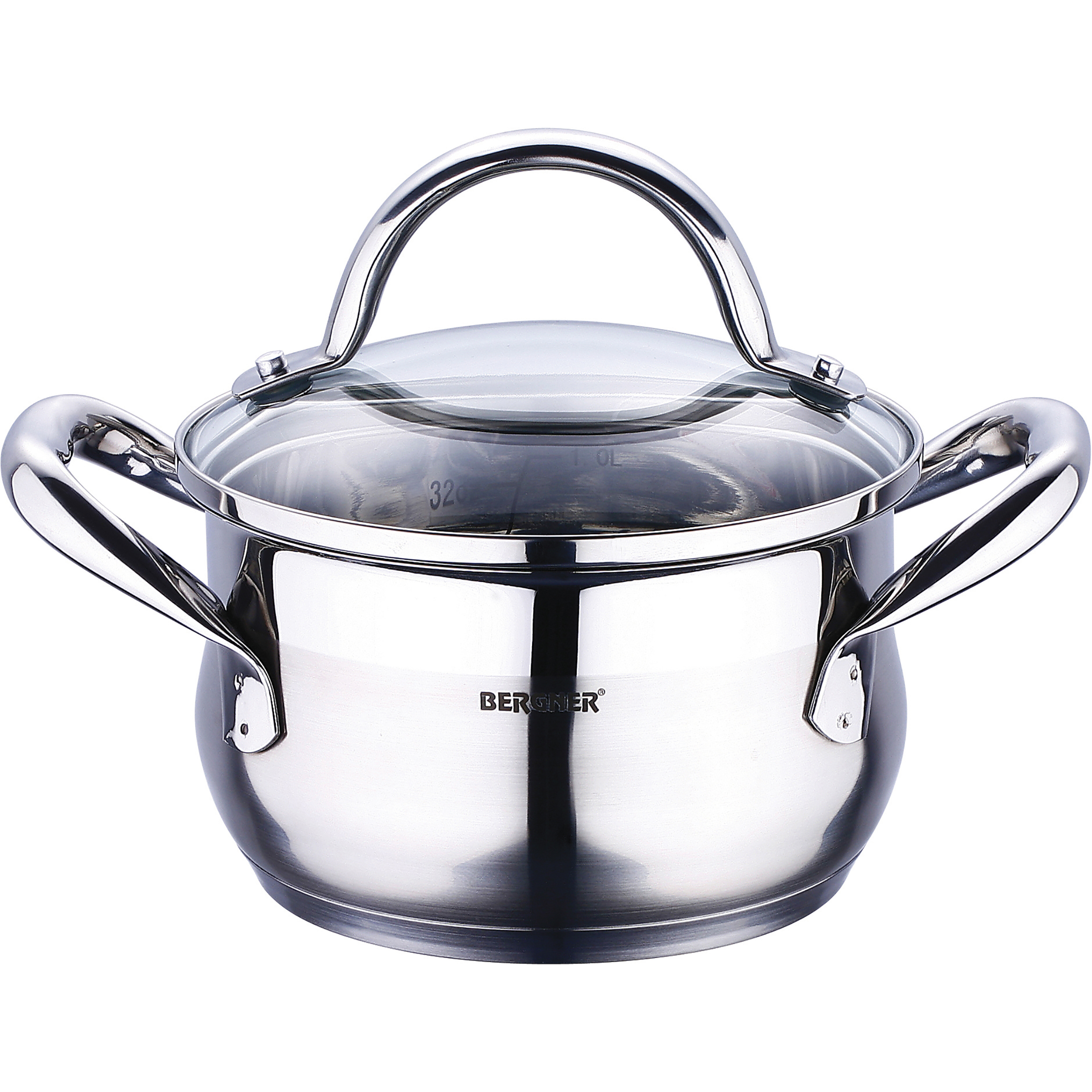 Кастрюля BERGNER Gourmet BG-6507 3,5 л. стек. крышка