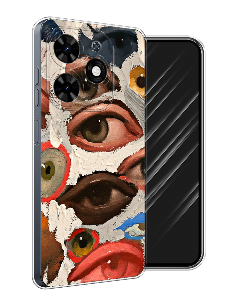 

Чехол Awog на Tecno Spark Go 2024 "Глаза масляная живопись", Серый;бежевый;красный, 304650-1