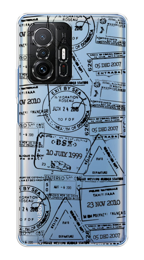 

Чехол на Xiaomi Mi A1/5X "Visa stamps 2", Белый;черный;серый, 32350-2