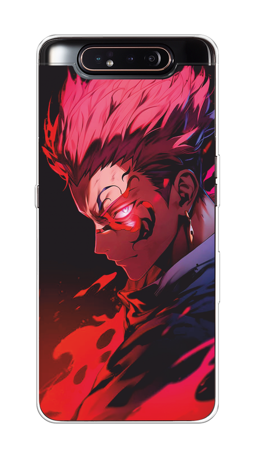 

Чехол Awog на Samsung Galaxy A80 "Взгляд Сукуны", Розовый;красный;черный, 28350-1
