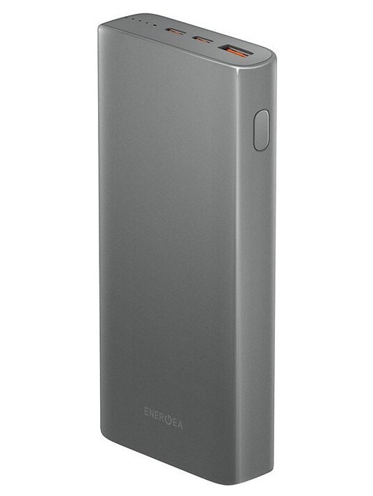 фото Портативный аккумулятор energea compac ultra 65 2usb-c pd + usb-a 65w 20000 мач, серый