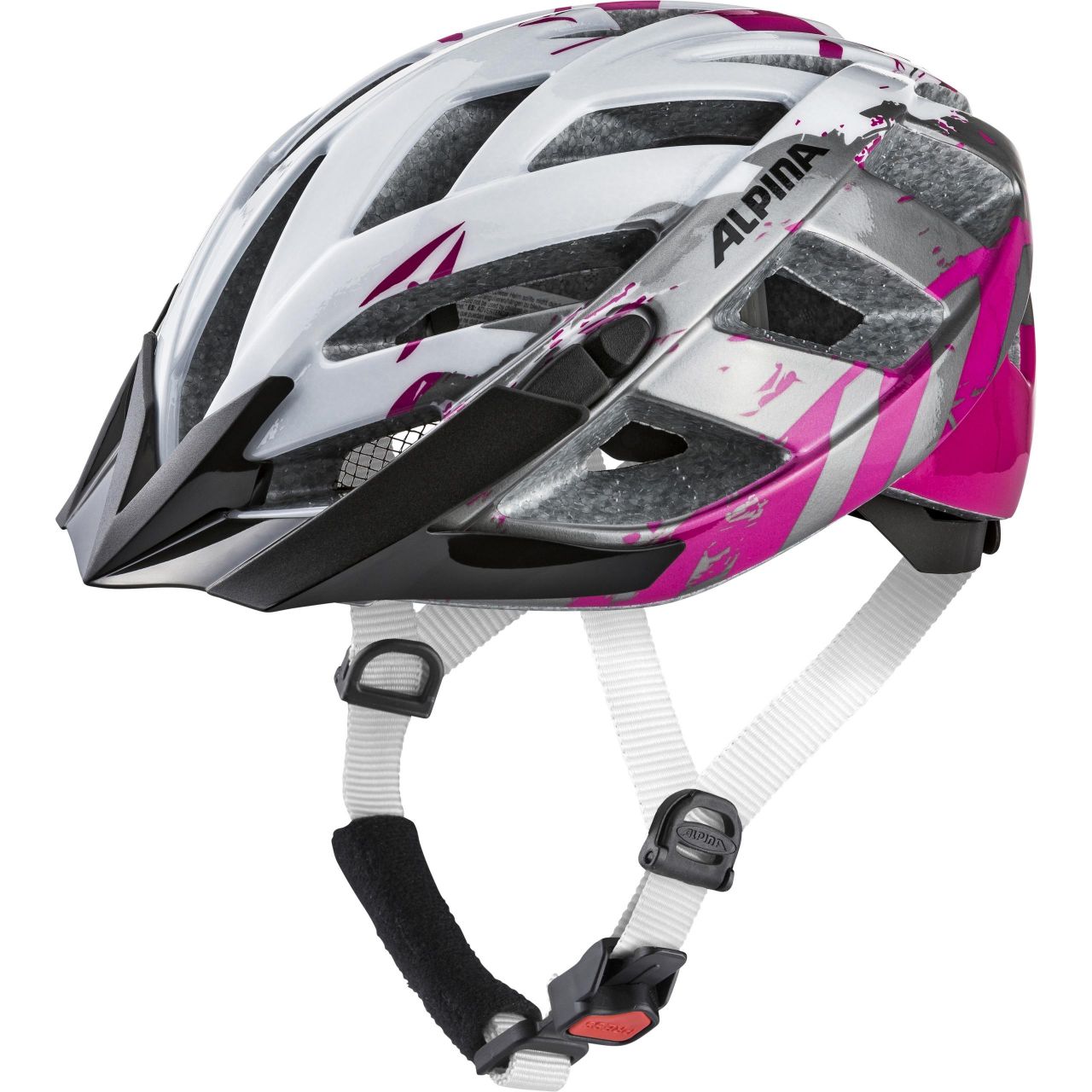 фото Велосипедный шлем alpina panoma 2.0, pearl white/magenta, m