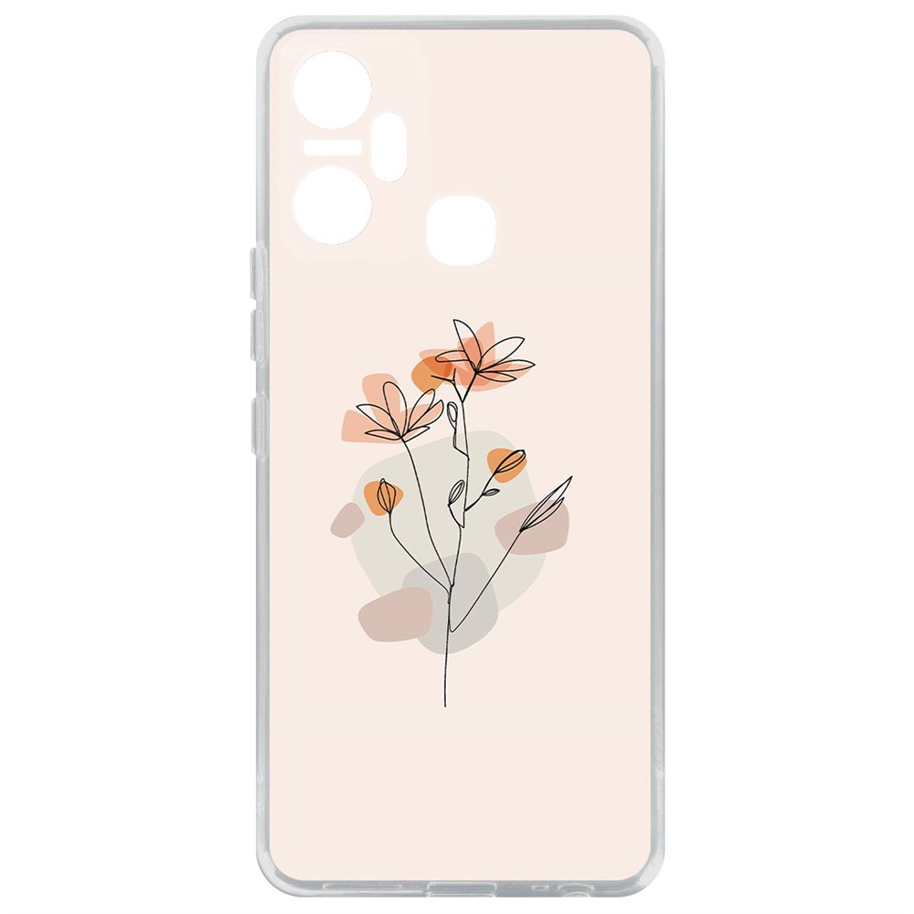 

Чехол-накладка Кейс Ромашки для Infinix Smart 6 Plus, Прозрачный