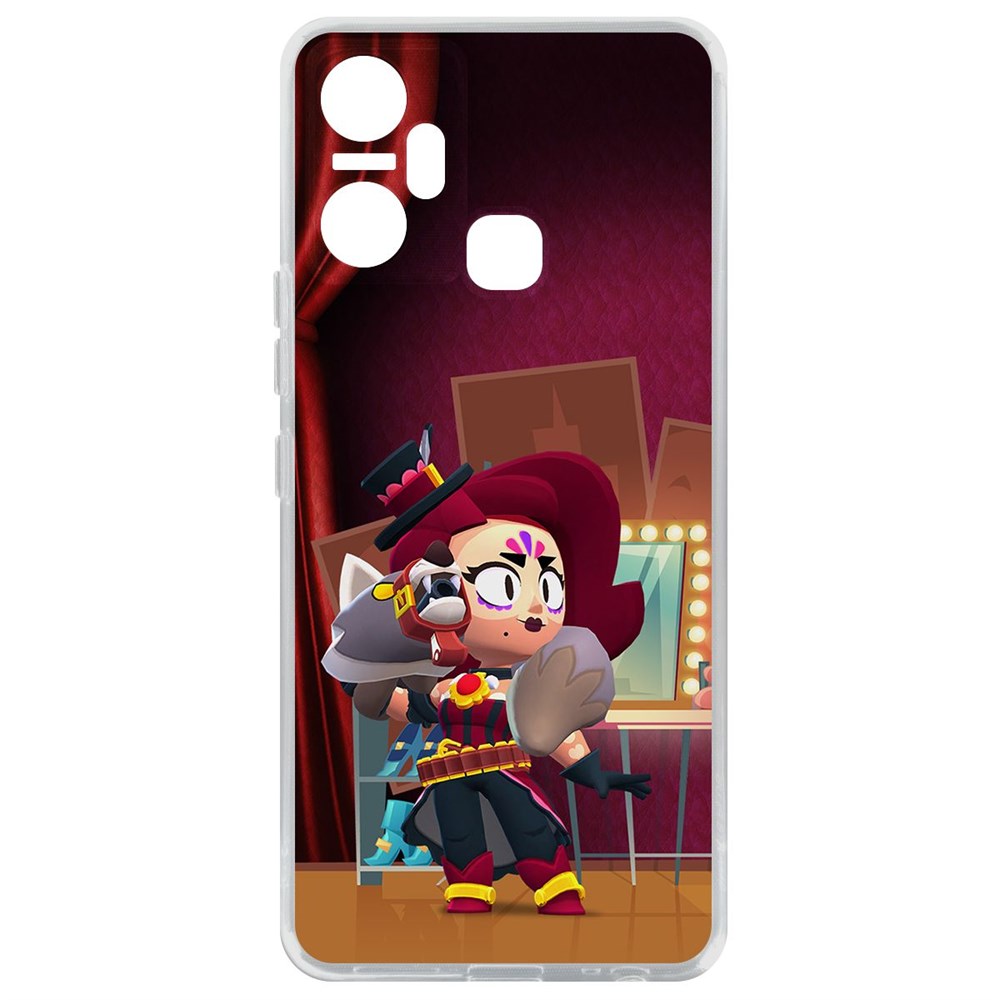 

Чехол-накладка Кейс Brawl Stars-Лихая Лола для Infinix Smart 6 Plus, Прозрачный