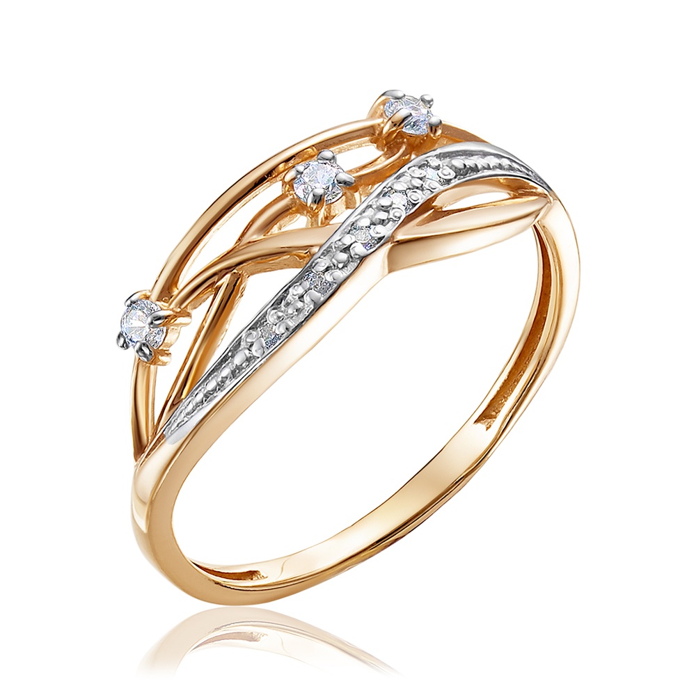

Кольцо из золота р. , 585Gold 301012198, фианит, 301012198