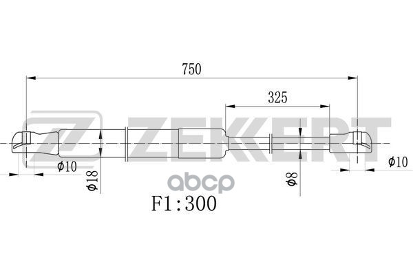 

Пружина Газовая Капота Volvo S40 95- V40 95- Zekkert gf-2405