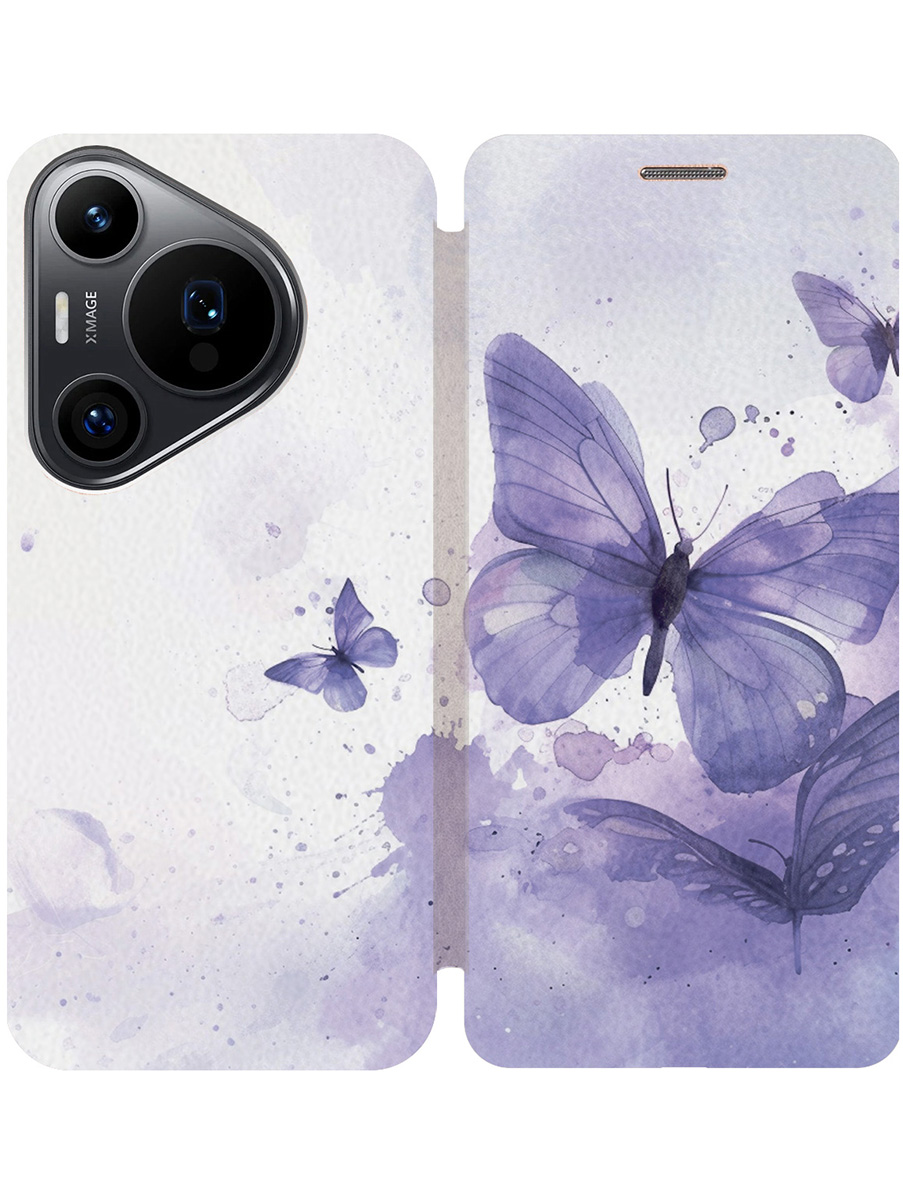 

Чехол-книжка на Huawei Pura 70 Pro / 70 Pro+ с принтом золотой 805989, Золотистый;белый;фиолетовый, 782625223