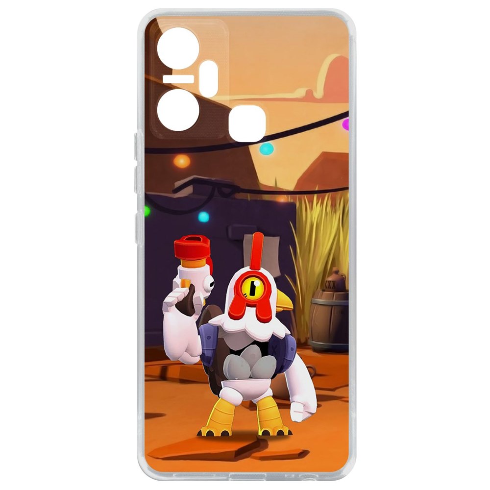 

Чехол-накладка Кейс Brawl Stars-Цыплёнок Рико для Infinix Smart 6 Plus