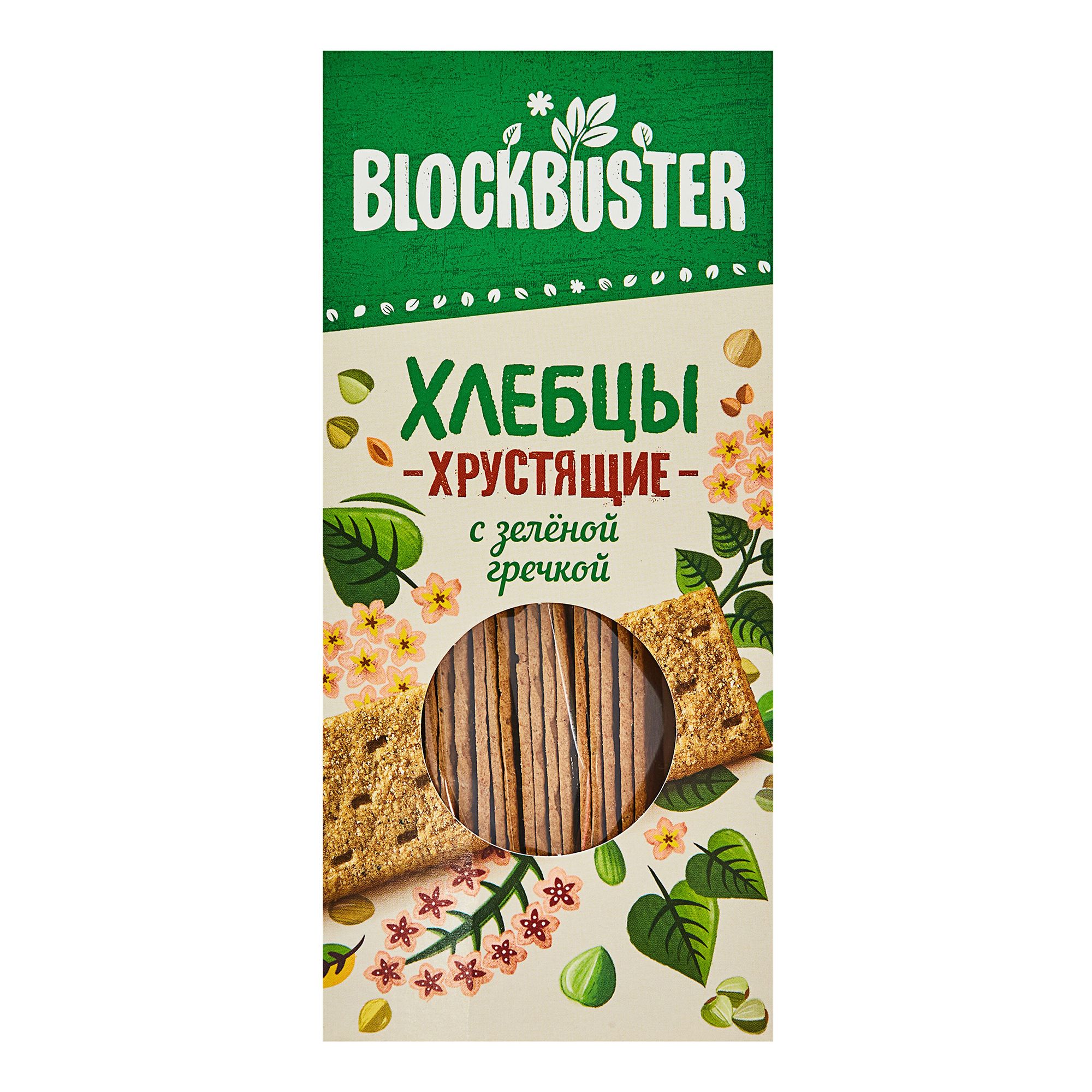

Хлебцы пшеничные Blockbuster с зеленой гречкой 130 г