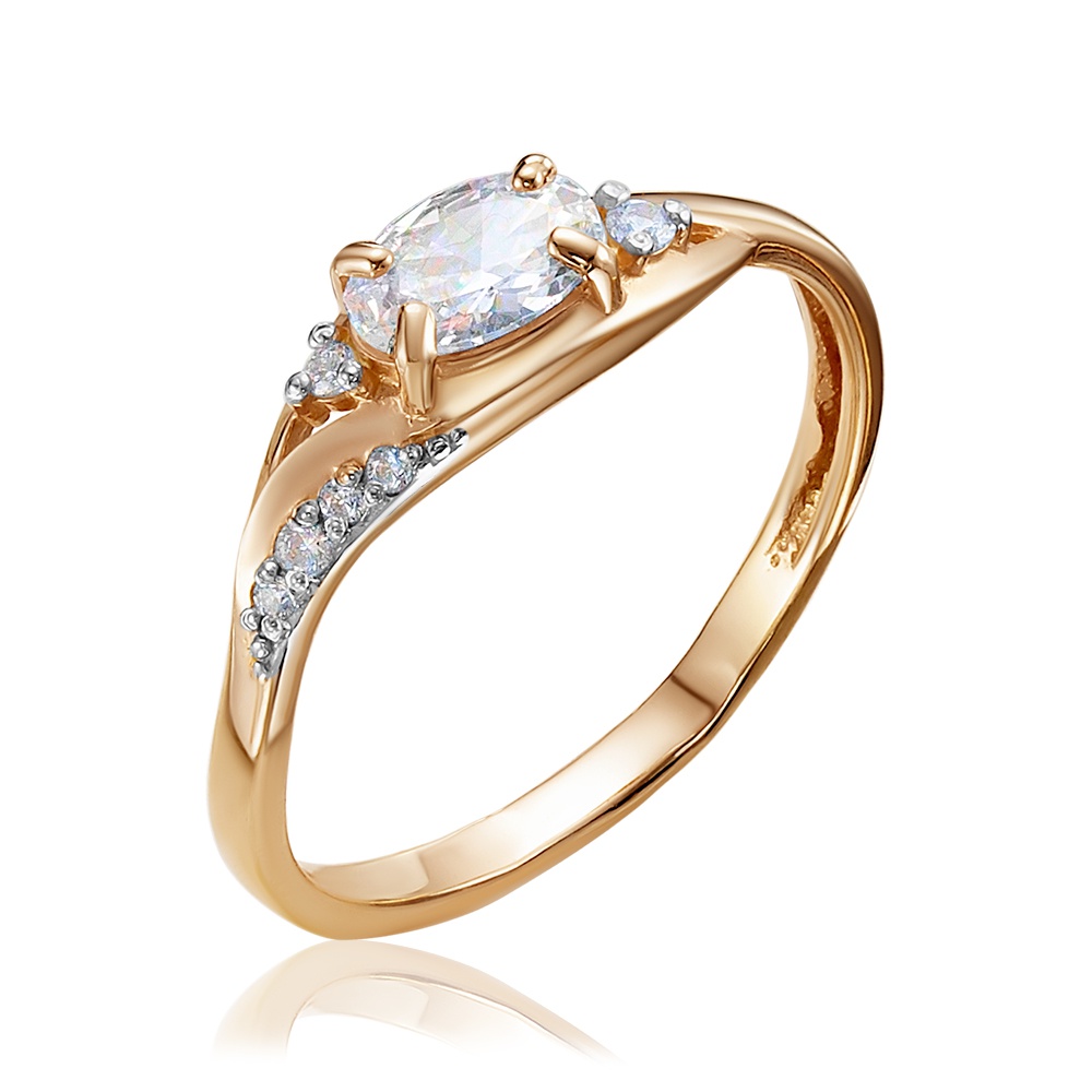 

Кольцо из золота р.  585Gold 301012195, фианит, 301012195
