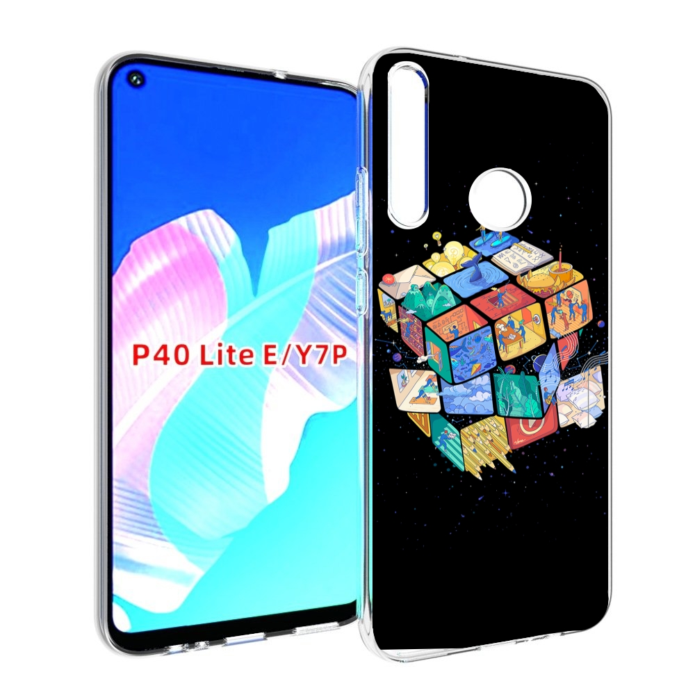 

Чехол бампер MyPads Кубик-Рубика для Huawei P40 Lite E, Прозрачный, Tocco