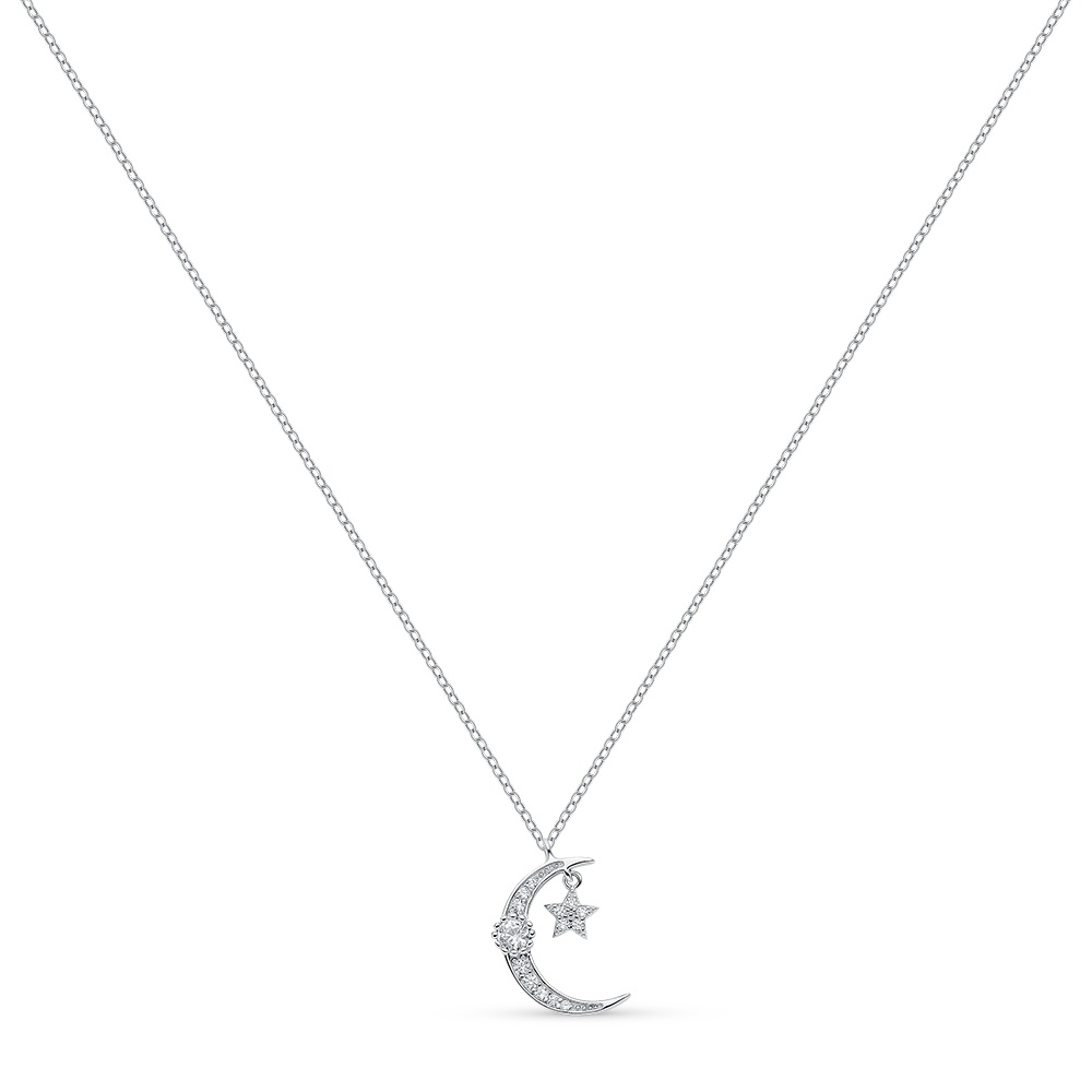 

Колье из серебра 45 см 585Gold 706000294, фианит, 706000294