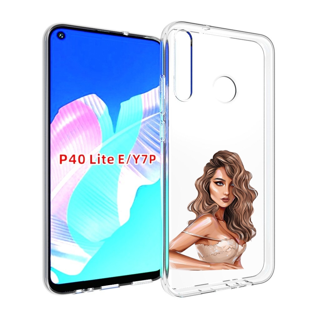 

Чехол бампер MyPads Кудрявая-девушка женский для Huawei P40 Lite, Прозрачный, Tocco