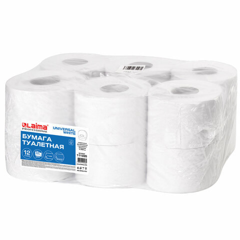 Туалетная бумага Laima Universal White 1сл.200 м цвет Белый чистовье салфетка спанлейс белый 30х40 рулон 100
